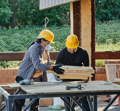 JC Alvar Construction team at work on a residential restoration.