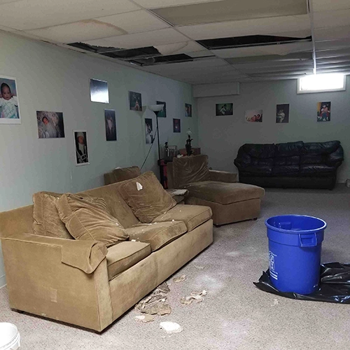 Family Room in North Brunswick, NJ - Water Damage Restoration