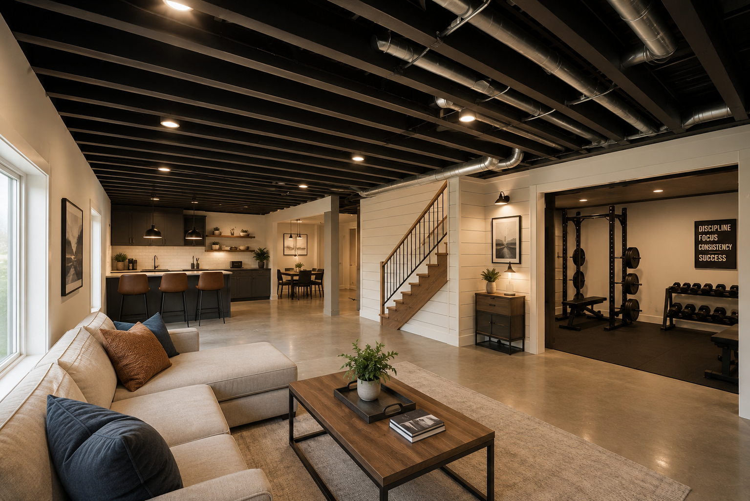 After Photo of Basement Remodeling of House 1, New Jersey